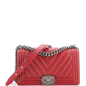 Chanel Boy Flap Bag Chevron Calfskin #350906C43B